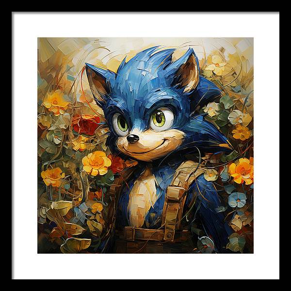 Hedgie Smile - Framed Print