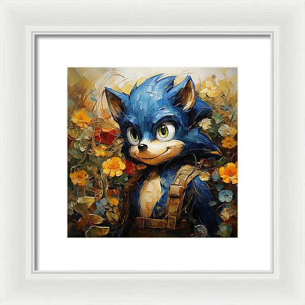 Hedgie Smile - Framed Print