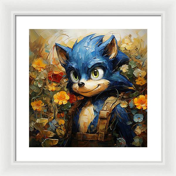 Hedgie Smile - Framed Print