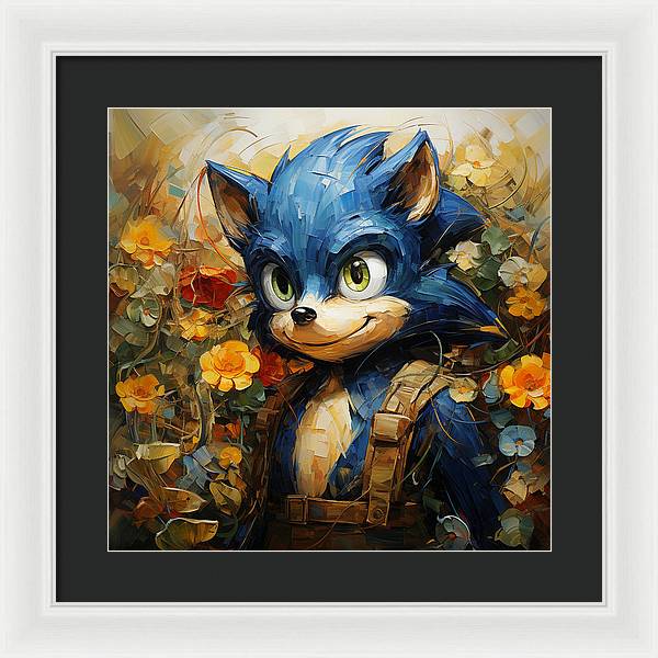 Hedgie Smile - Framed Print
