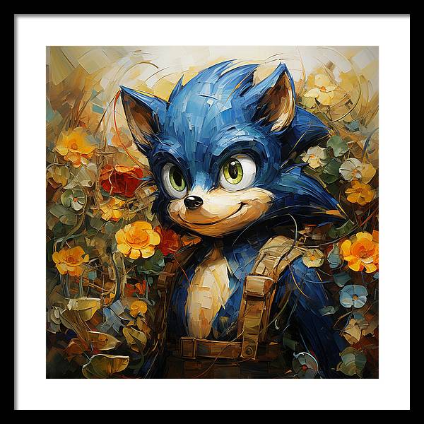 Hedgie Smile - Framed Print