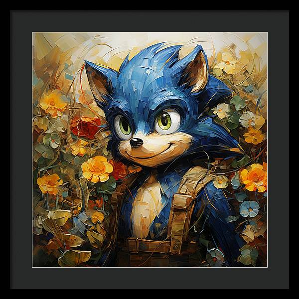 Hedgie Smile - Framed Print