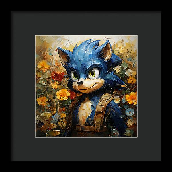 Hedgie Smile - Framed Print
