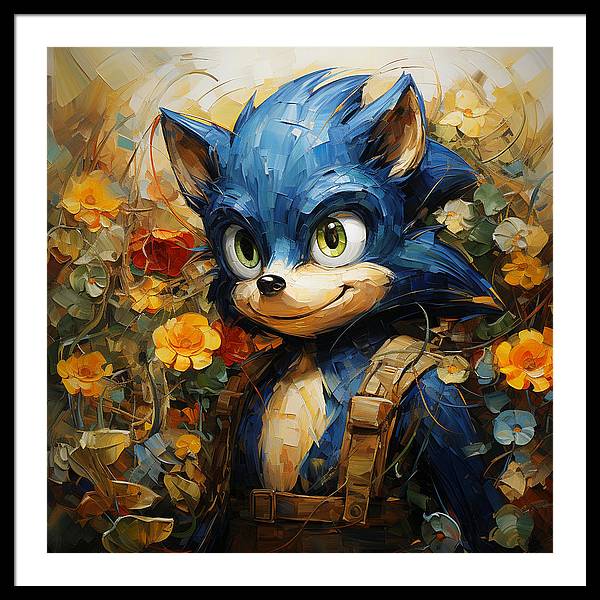 Hedgie Smile - Framed Print