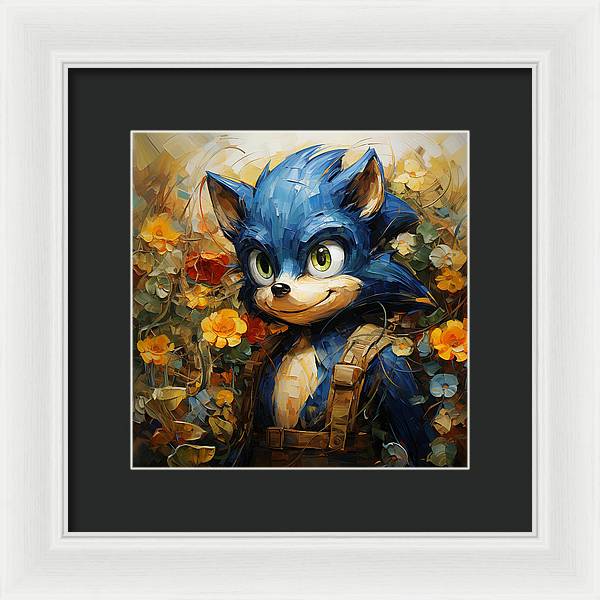 Hedgie Smile - Framed Print