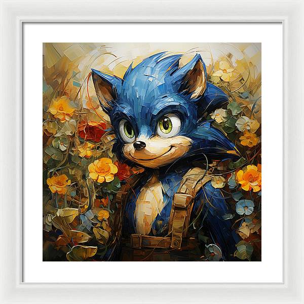 Hedgie Smile - Framed Print