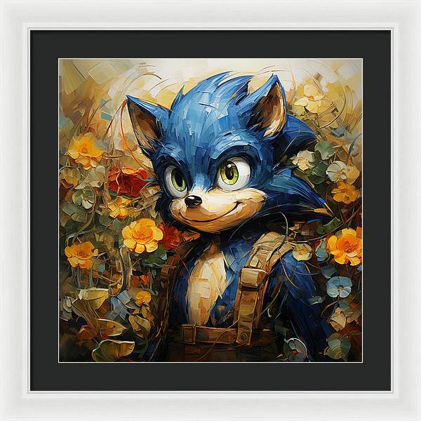 Hedgie Smile - Framed Print