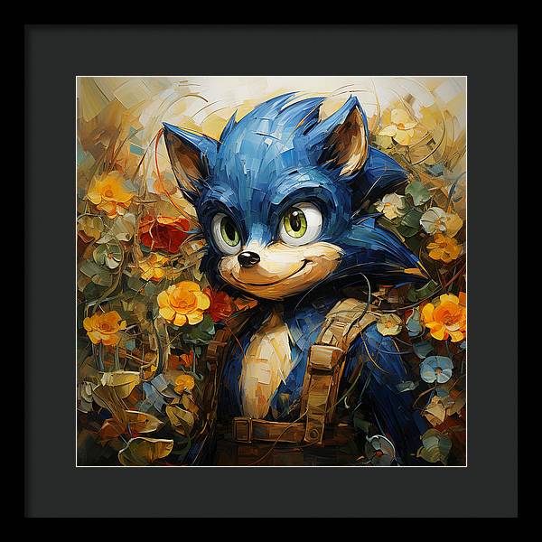 Hedgie Smile - Framed Print