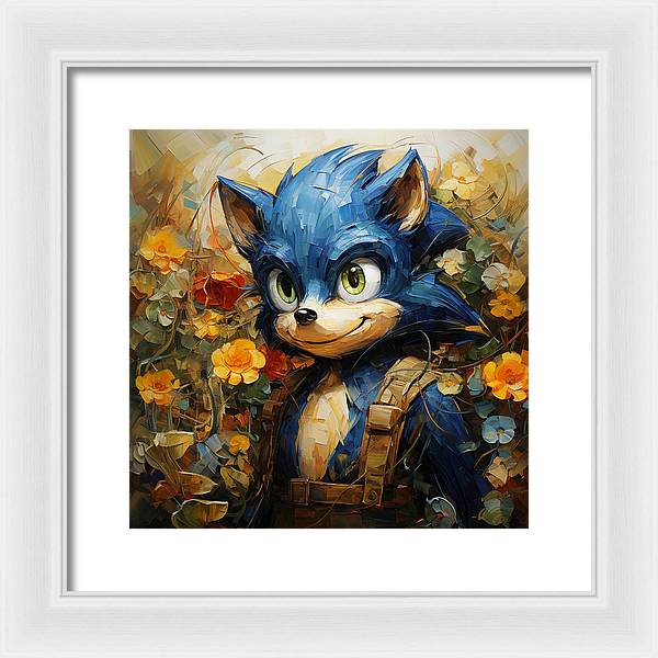 Hedgie Smile - Framed Print