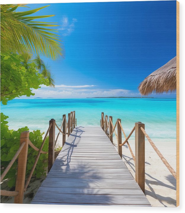 The Crystal Boardwalk - Wood Print