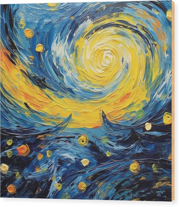 Azure Waters Beneath Sun's Embrace - Wood Print