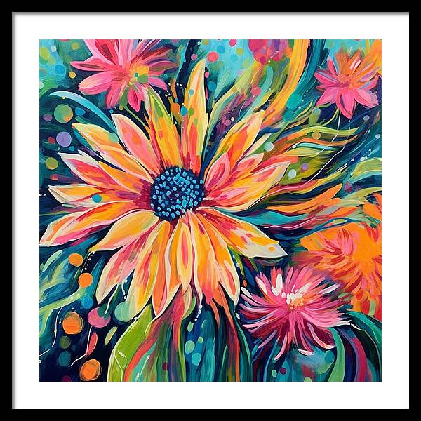 Blaze of Blooms - Framed Print
