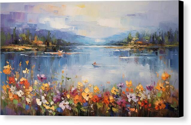 Blooming Lakeside - Canvas Print