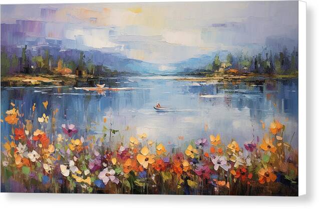 Blooming Lakeside - Canvas Print