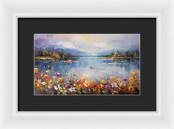 Blooming Lakeside - Framed Print