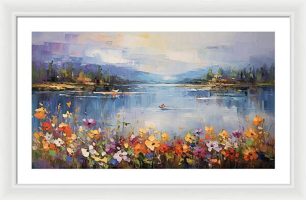 Blooming Lakeside - Framed Print