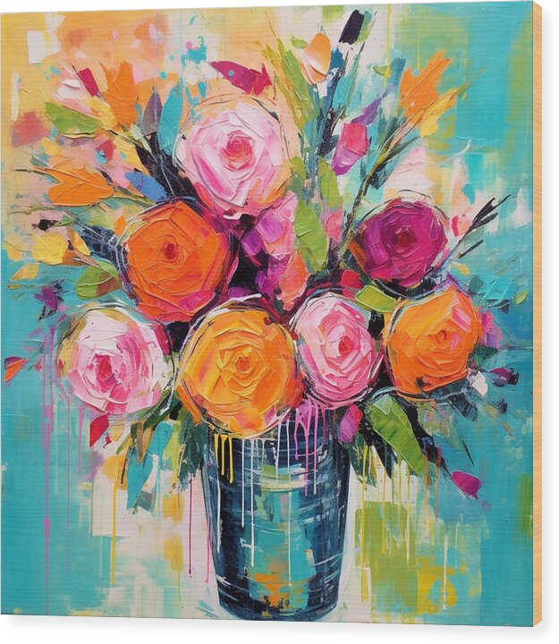 Blossom Burst - Wood Print