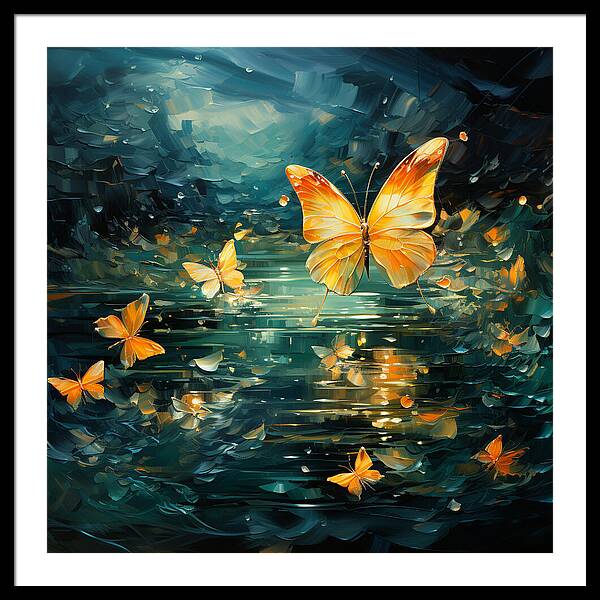 Butterfly Twilight - Framed Print
