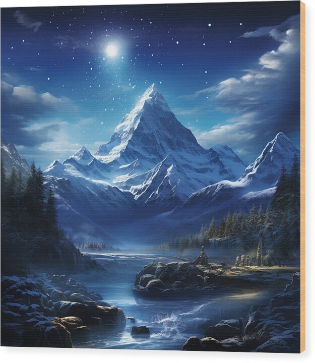 Celestial Tranquility - Wood Print