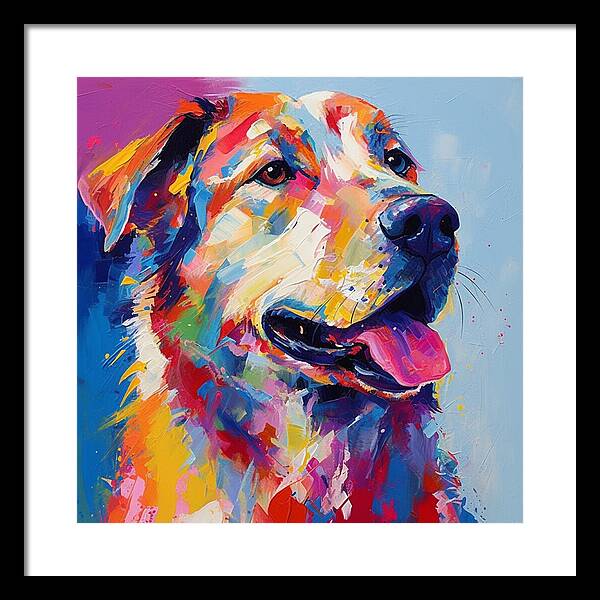 Colorful K9 - Framed Print