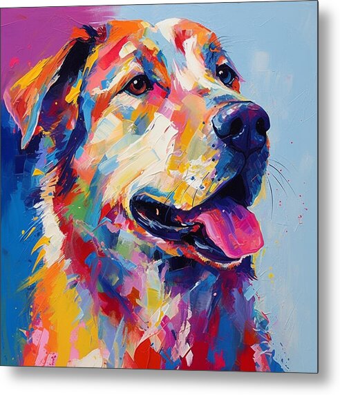 Colorful K9 - Metal Print