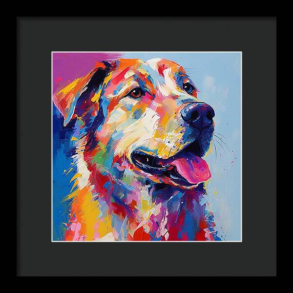 Colorful K9 - Framed Print