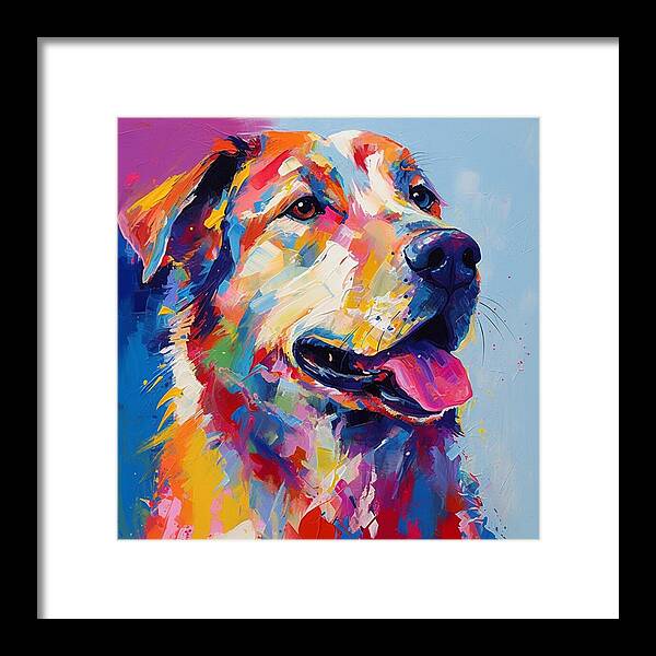 Colorful K9 - Framed Print