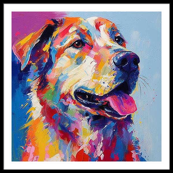 Colorful K9 - Framed Print