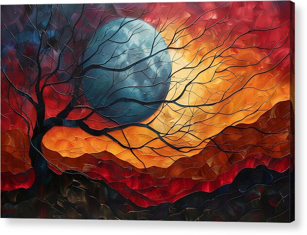 Crimson Horizons - Acrylic Print