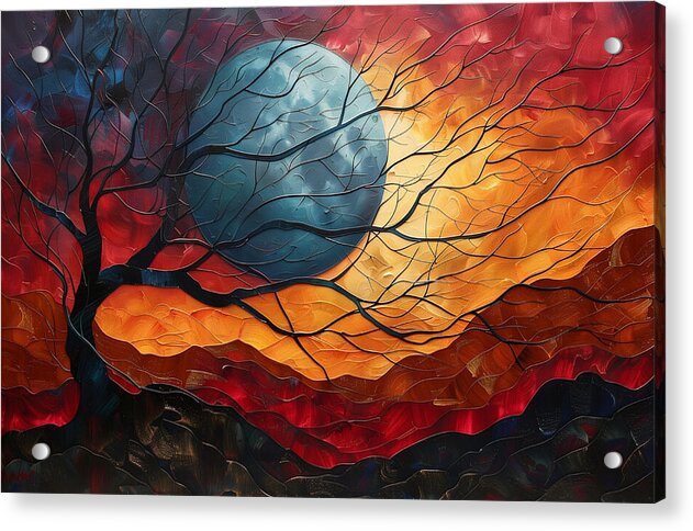 Crimson Horizons - Acrylic Print