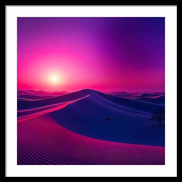 Crimson Mirage - Framed Print