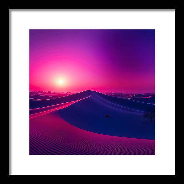Crimson Mirage - Framed Print