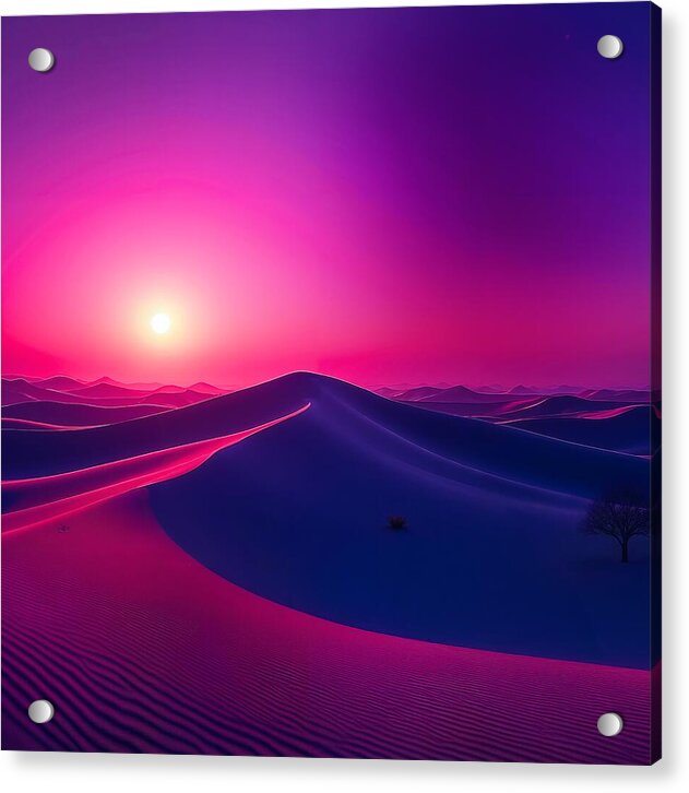 Crimson Mirage - Acrylic Print