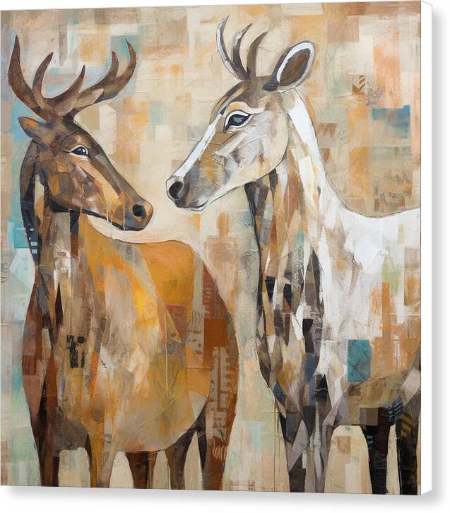Deer Duo - Canvas Print