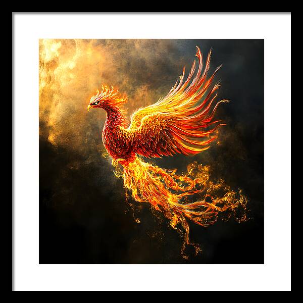 Ember's Ascension - Framed Print