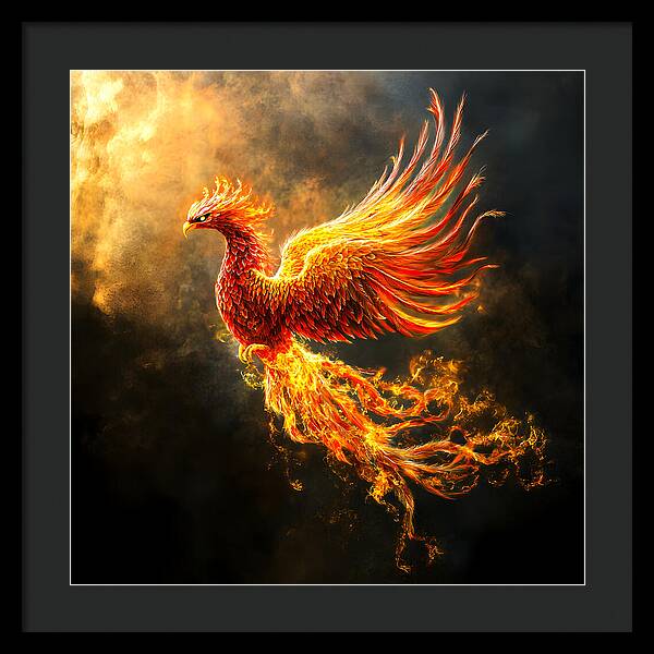 Ember's Ascension - Framed Print