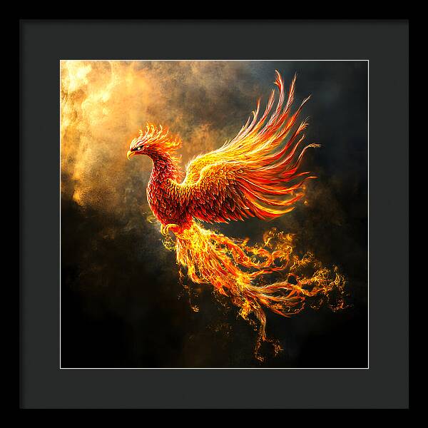 Ember's Ascension - Framed Print