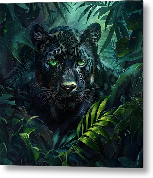 Emerald Shadows - Metal Print