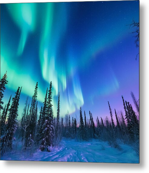 Ethereal Peaks - Metal Print