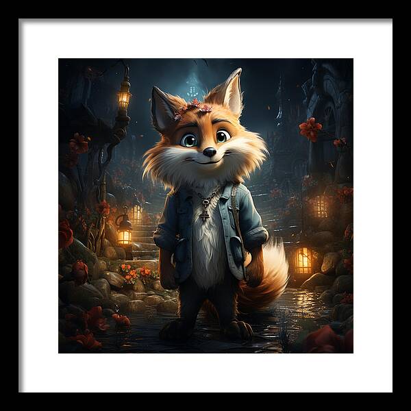 Fantasy Fox Trot - Framed Print