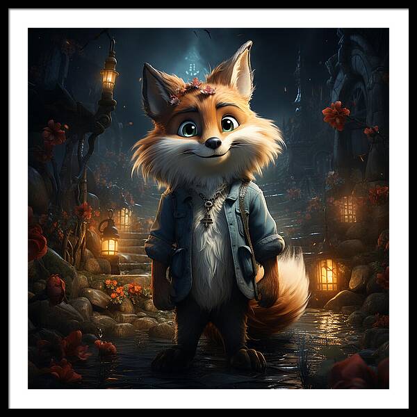 Fantasy Fox Trot - Framed Print