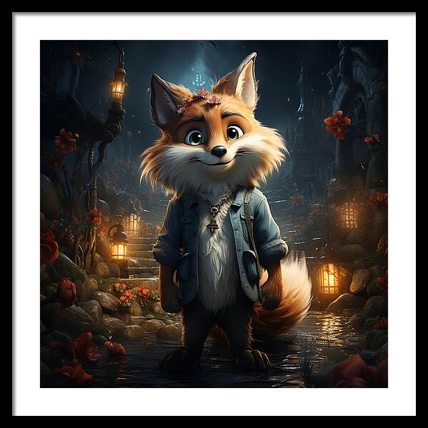 Fantasy Fox Trot - Framed Print