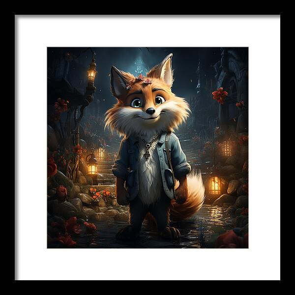 Fantasy Fox Trot - Framed Print