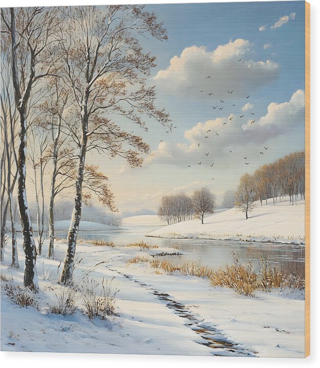 Frosted Path - Wood Print