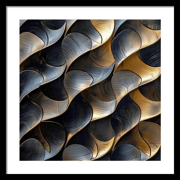 Gilded Waves - Framed Print