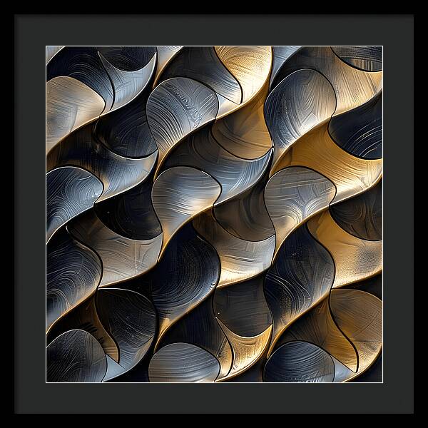 Gilded Waves - Framed Print