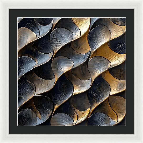 Gilded Waves - Framed Print
