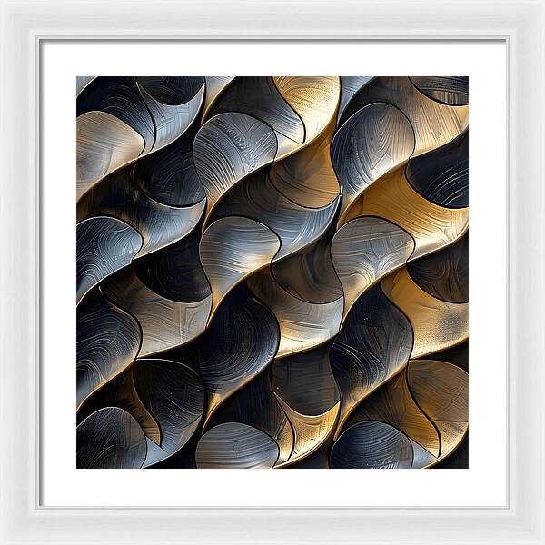 Gilded Waves - Framed Print