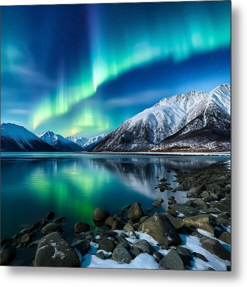 Glacial Glow - Metal Print