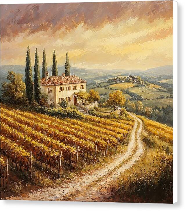 Golden Fields of Tuscany - Canvas Print